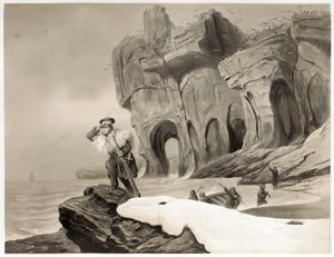 Björnön från Resor i Skandinavien, Lappland, Spetsbergen och Färöarna, pub. 1852 (gravyr) av François Auguste Biard