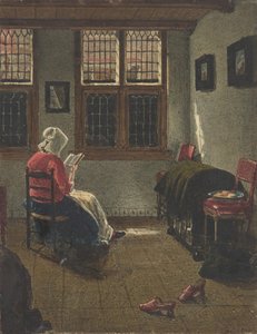 En kvinna som läser, efter Pieter Janssens Elinga, 1846-47.