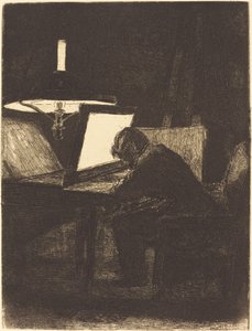 Tryckare (gravören) av François Bonvin