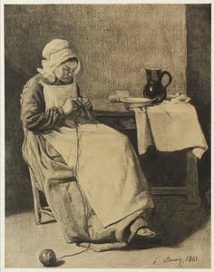 Tjänarestickning, 1861 av François Bonvin