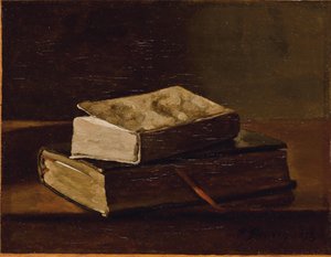 Stilleben med två böcker, 1858