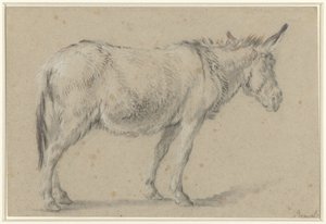 立っているロバ、右にスウェーデン語 av François Boucher (possibly)