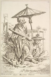 En annan kinesisk musiker, 1738-45. av François Boucher