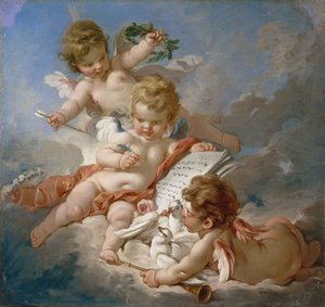 Boucher - Amor. Poesins allegori, 1760-taletFXD av François Boucher