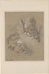 Boucher - Fyra huvuden av keruber, III, 104b av François Boucher