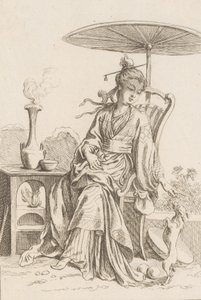 kinesisk dam, 1738-45. av François Boucher