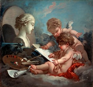 Cupids, allegori över målningen, 1760-talet. av François Boucher