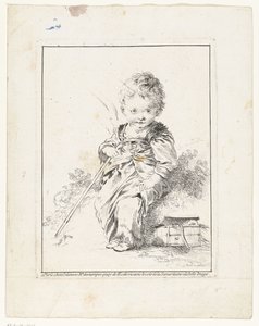 Den lilla sotaren Le petit Savoyard Fyra tryck med barn (serietitel) av François Boucher