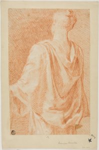 Draperad Kvinna, Sedd Bakifrån av François Boucher