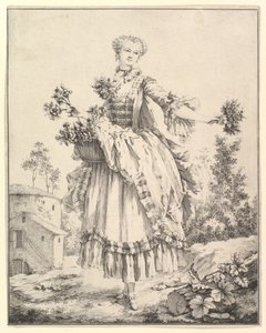 Blomsterflicka, 1700-tal. av François Boucher