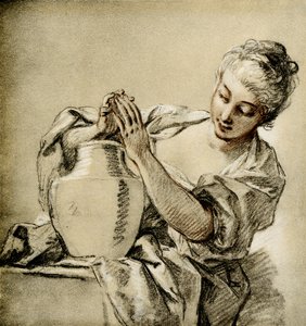 Flicka vid en brunn av François Boucher
