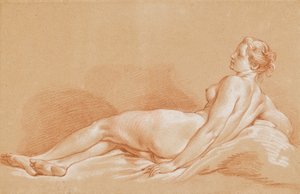 ung kvinna liggande av François Boucher