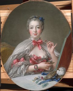 Madame de Pompadour vid hennes toalett, ca 1760 av François Boucher