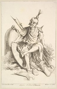 Annan kinesisk soldat, 1738-45. av François Boucher