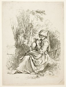 Bondekvinna med en kanna av François Boucher