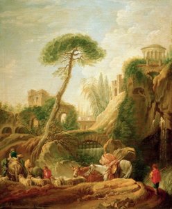 Fantasilandskap nära Tivoli av François Boucher