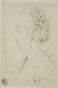Profilbyst av ung kvinna av François Boucher