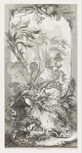 Rocaille [Rokokodesign], i Nouveaux Morceaux pour des Paravents [Nya koncept för skärmar]. av François Boucher