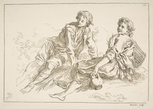 Skissblad, 1753. av François Boucher