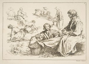 Skissblad, 1753. av François Boucher