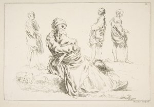 Skissblad, 1753. av François Boucher