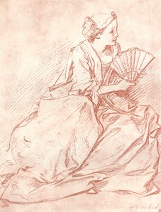 Damen med fläkten, 1700-talet av François Boucher