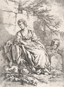 Den unga flickan vilar, 1756. av François Boucher