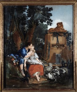 Flöjten lecon av François Boucher