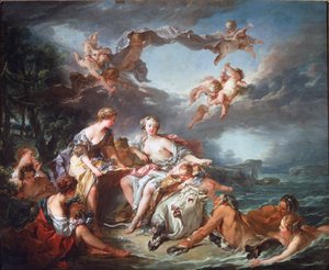 Kidnappningen av Europa - Olja på duk av François Boucher
