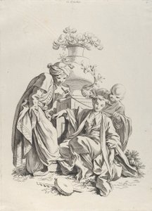 Touch, från The Five Senses, 1720-70. av François Boucher