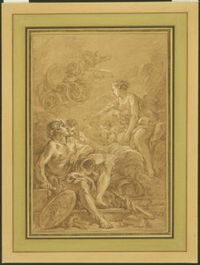 Venus beordrar Vulcan att göra vapen åt Aeneas av François Boucher