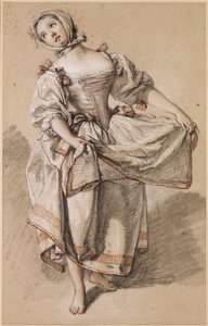 Ung countryflicka som dansar av François Boucher