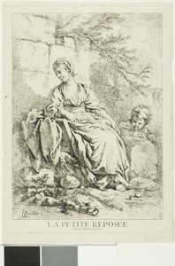 Ung kvinna som vilar av François Boucher