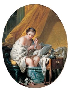 Ung kvinna som tar ett fotbad, 1766 av François Boucher
