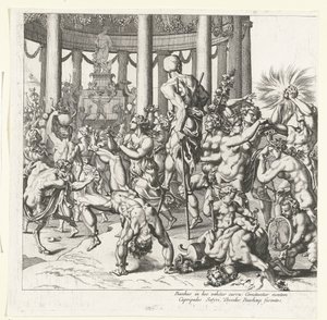 Triumf av Bacchus, vänster halva av François Chauveau (attributed to)