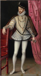 Porträtt av kung Karl IX av Frankrike 1550-1574, ca. 1570. av François Clouet