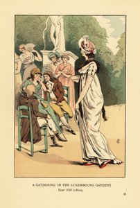 En sammankomst i Luxembourgträdgården, år VIII av François Courboin