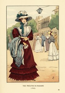 Kvinna utanför Theatre du Gymnase, Paris av François Courboin