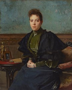 Porträtt av Vera Kharitonenko av Francois Flameng