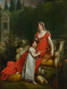 Elisa Bonaparte med dottern Napoleona Baciocchi