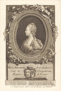 Marie Antoinette av François Hubert after Honore Thomas Bligny