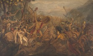 Slagscen, 1800-talet. av François Joseph Heim