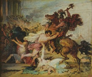 Skiss över The Ransack of Jerusalem av romarna, 1824