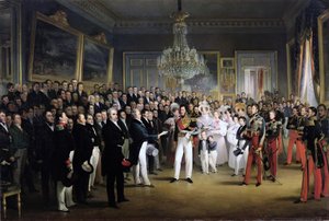 Deputeradekammaren vid Palais Royal kallar hertigen av Orleans den 7 augusti 1830
