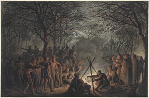 Kosackernas läger utanför Muiderpoort i Amsterdam, 1813
