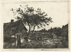Flodlandskap med gård