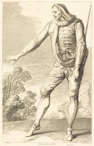 Scaramouche av François Joullain after Claude Gillot