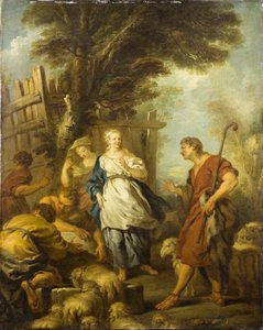Jacob möter Rachel vid brunnen, ca 1720.