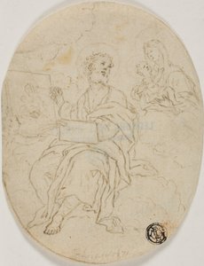 Sankt Lukas målar madonnan och barnet av François Le Moyne