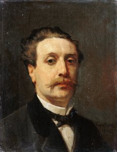 Porträtt av Guy de Maupassant av François Nicolas Auguste Feyen Perrin